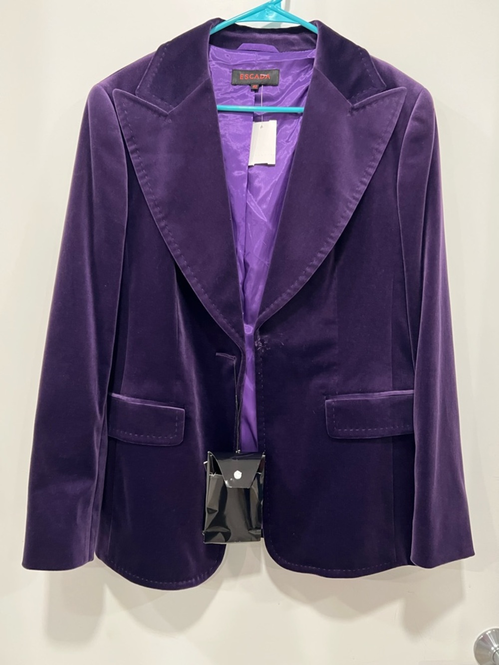 Escada Purple Velvet Blazer Jacket